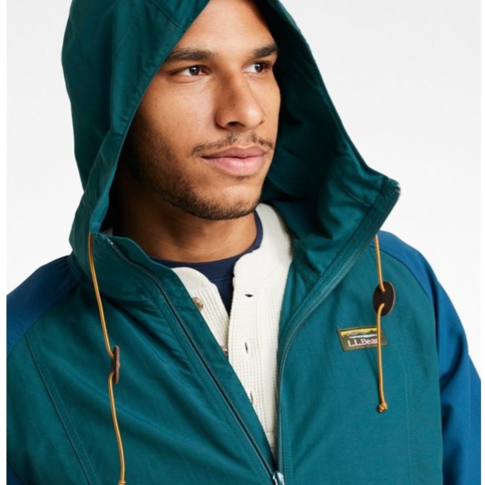 LL Bean Mens Mountain Classic Full Zip Anorak Jacket Multi Color Medium Reg - Picture 3 of 6